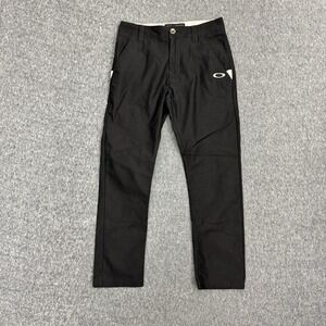 Oakley Pants Mens 28x30 Black Chino Casual Golf Outdoor Straight Leg Athleisure